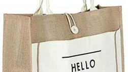 Miglior borsa righe bianca blu